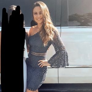 Navy Blue Lace Dress- Two Sisters the Label